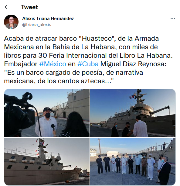 Twitt Crucerio Logístico México FIL